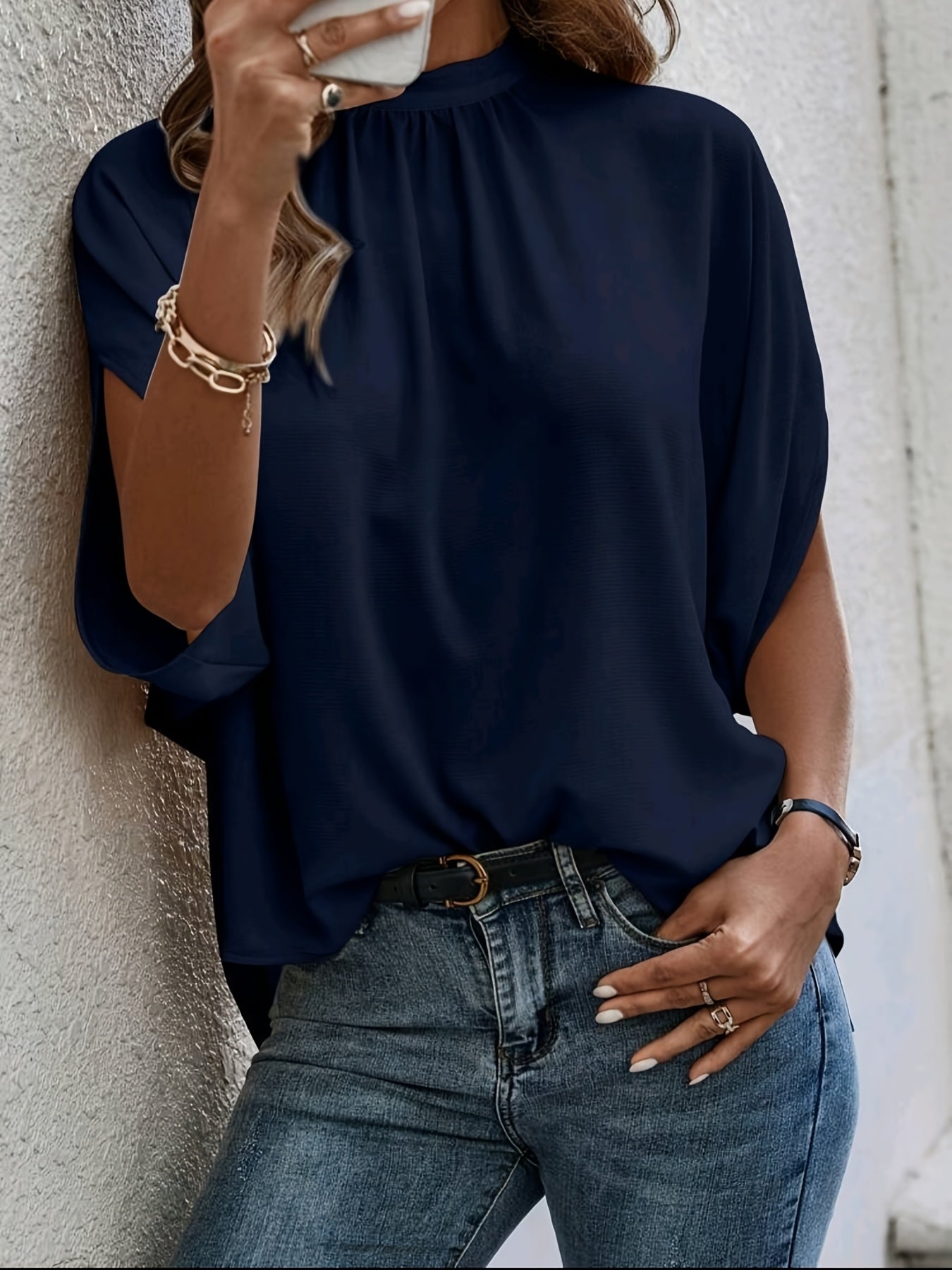Damen Bluse – Fledermausärmel Elegant & Locker