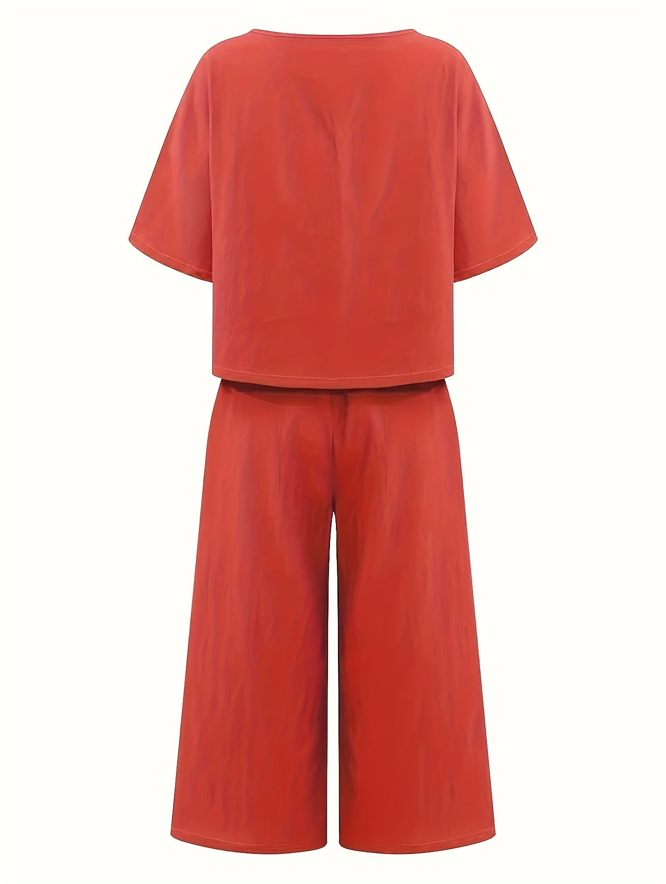 Damen Hosenanzug – Elegant & Weite Hose Lässig