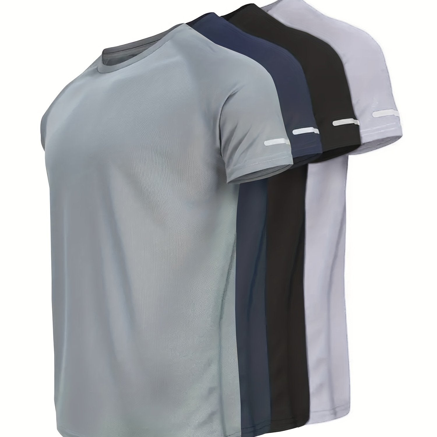Herren Quick-Dry Sportshirt mit Reflektorstreifen
