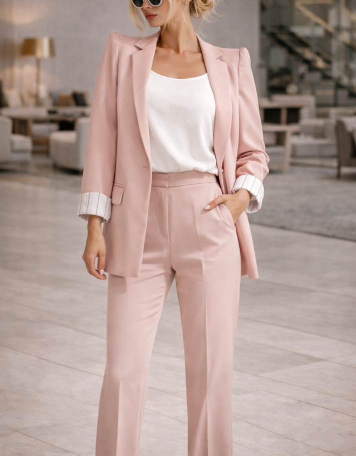 Damen Blazer mit Ein-Knopf-Verschluss & Reverskragen