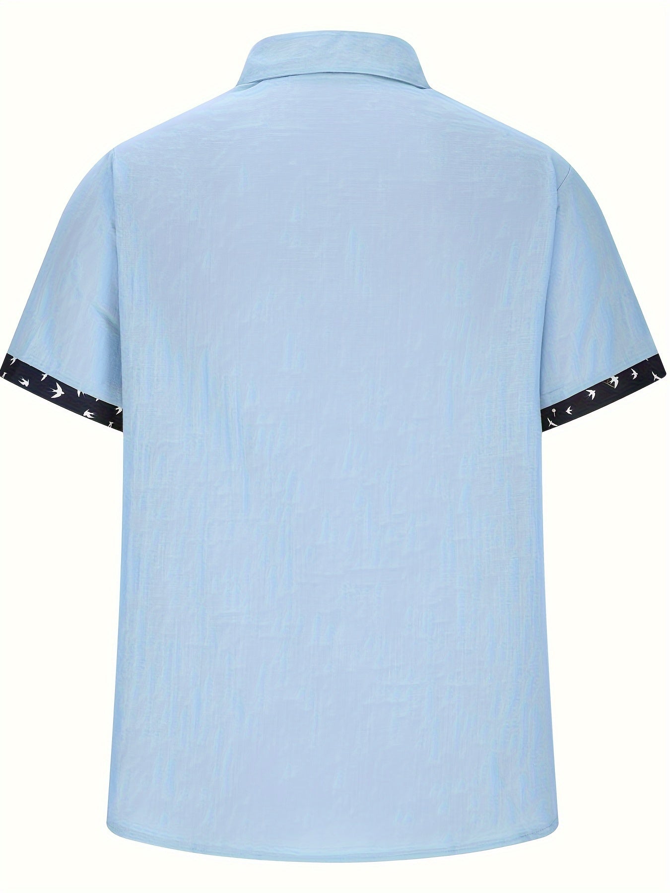 Herren Sommerhemd mit Patchwork-Design und Print