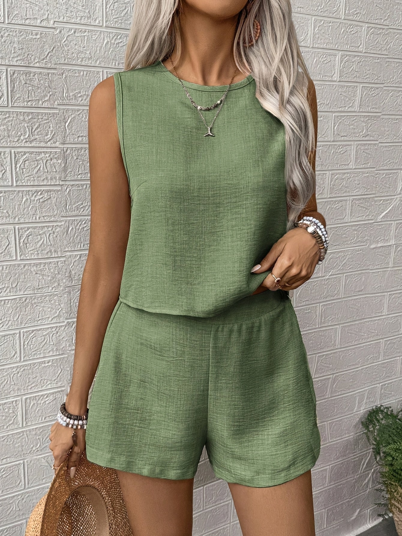 Damen Sommer Set mit Tanktop und Shorts