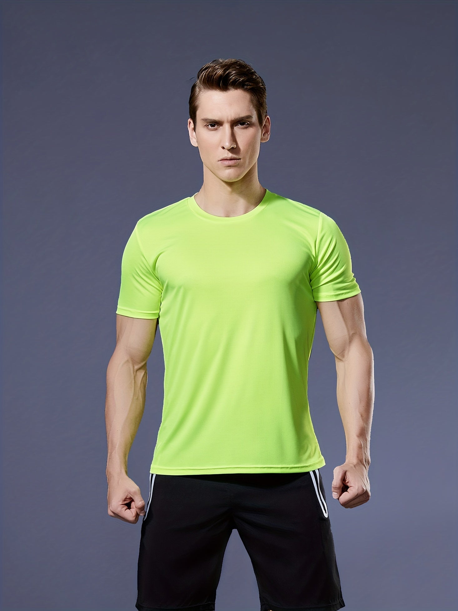 Herren Leichtes Quick-Dry Sportshirt mit Rundhals