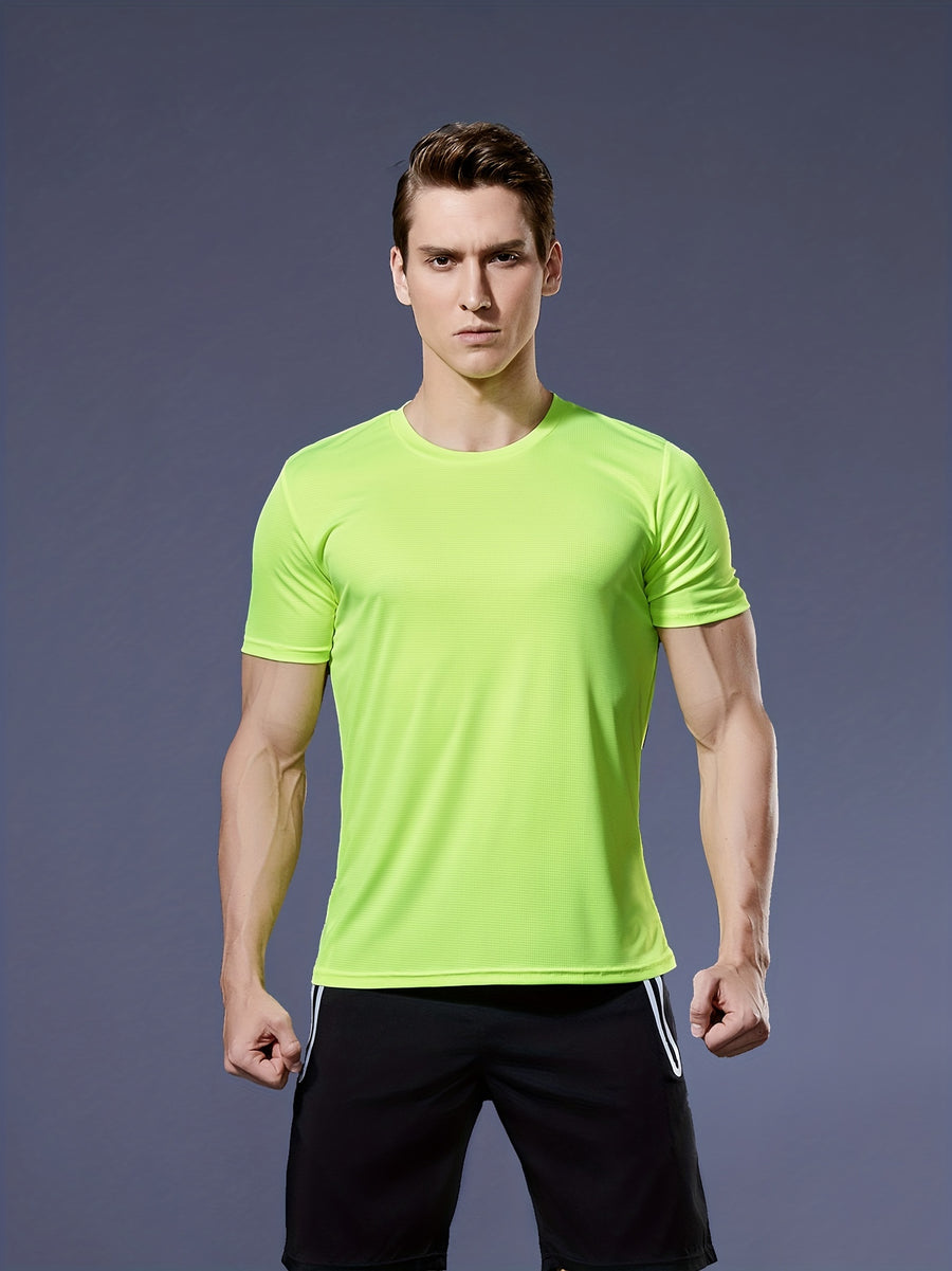 Herren Leichtes Quick-Dry Sportshirt mit Rundhals