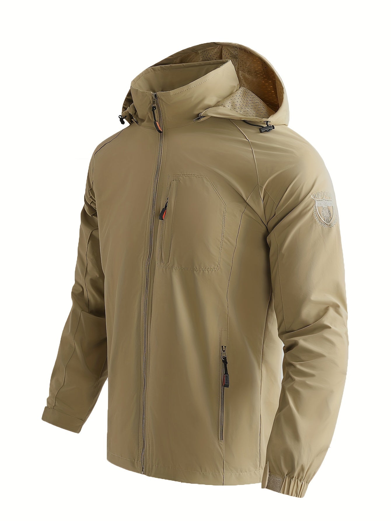 Herren Leichte Packbare Laufjacke mit Kapuze