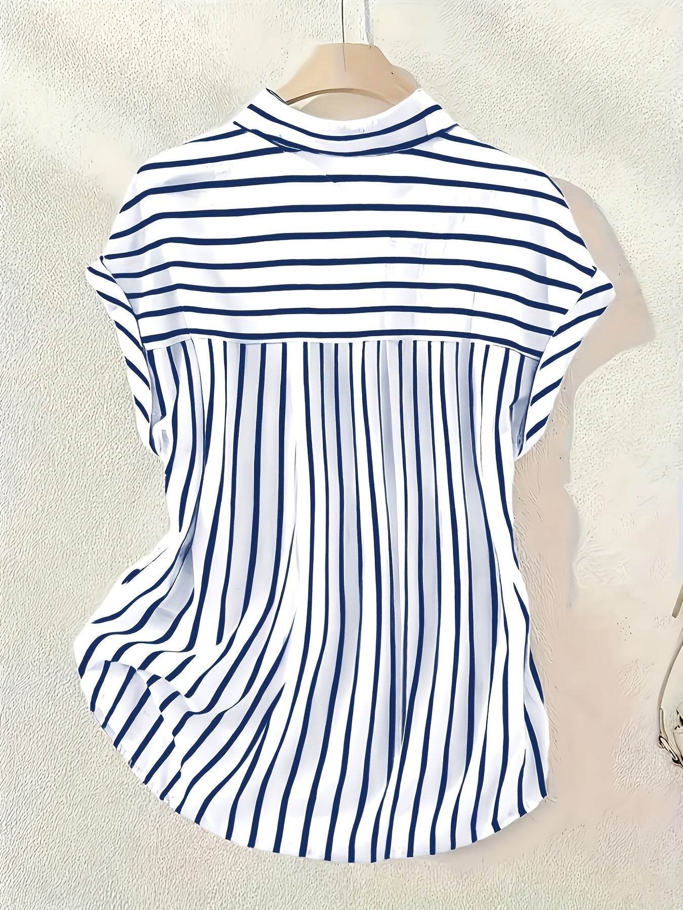 Damen Bluse – Gestreift & Reverskragen Elegant