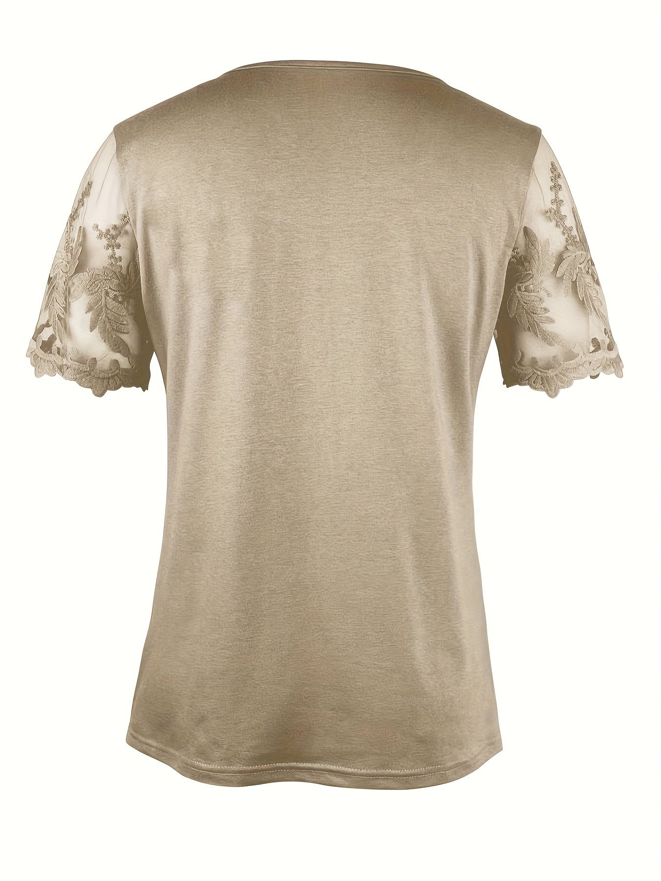 Damen Langkleid Elegant mit Quadratischem Ausschnitt und Spitze