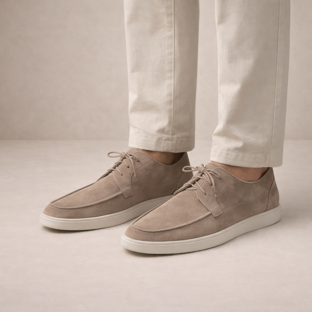 Herren Loafer – Wildleder-Optik mit Schnürung