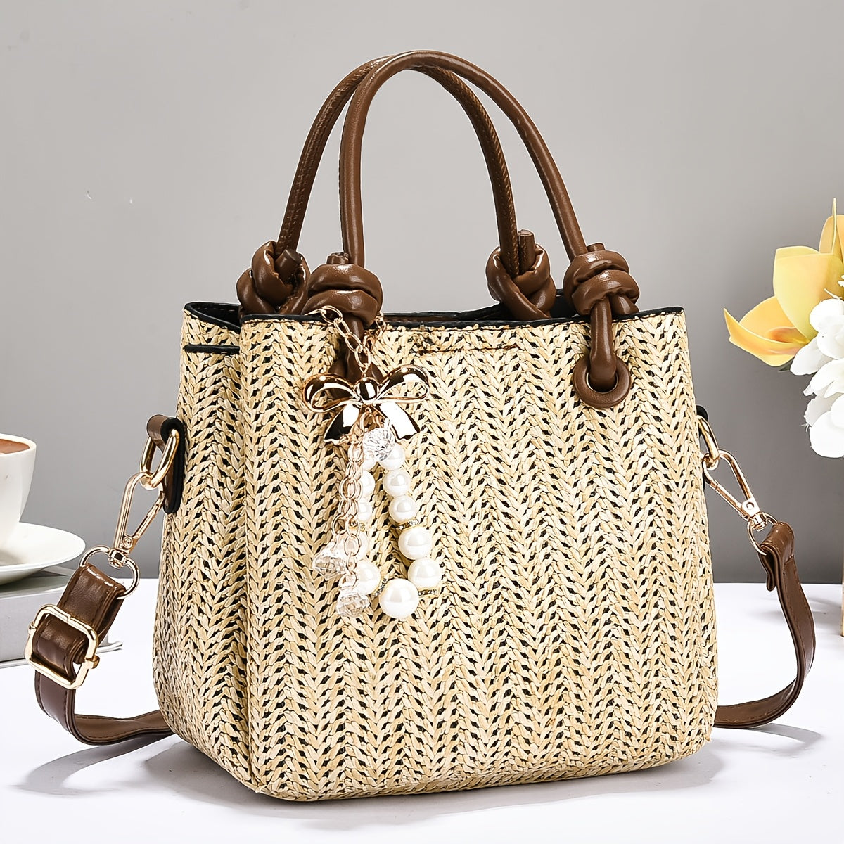 Damen Woven Bag im Vintage-Stil für Alltag & Reisen