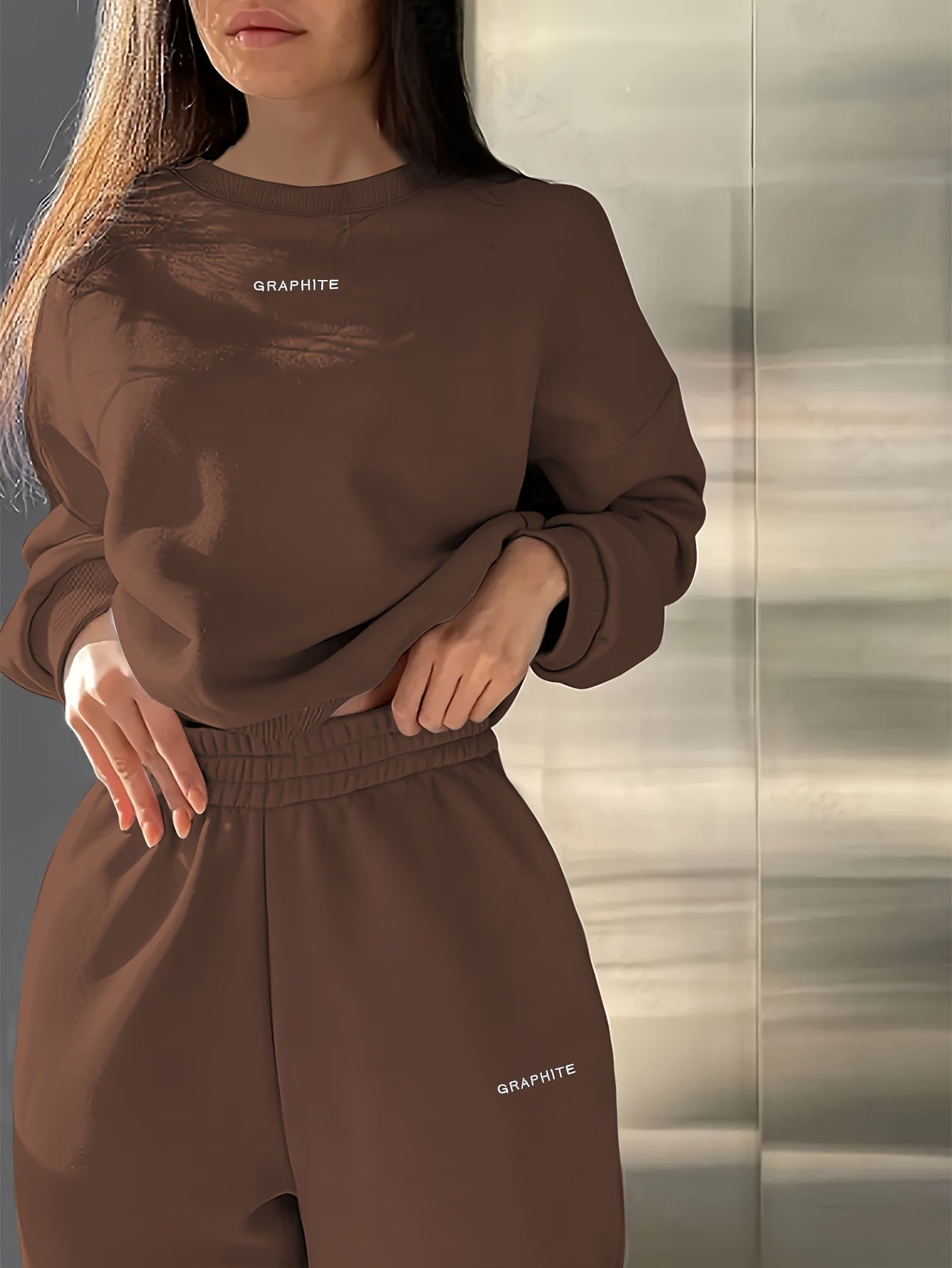 Damen Casual Sweatshirt Set mit Hose