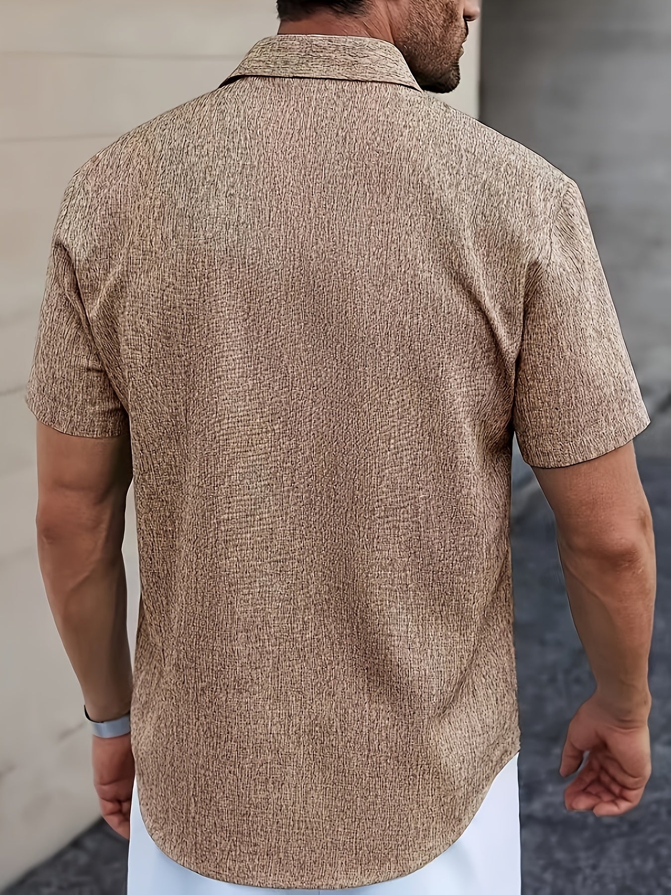 Herren Shirt – Kurzarm Button-Up Lässig Sommer