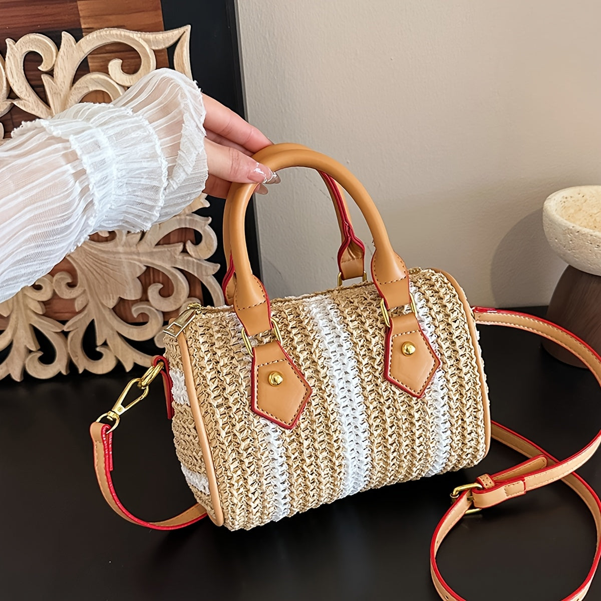 Elegante Damen Crossbody Bag mit Geflochtener Textur