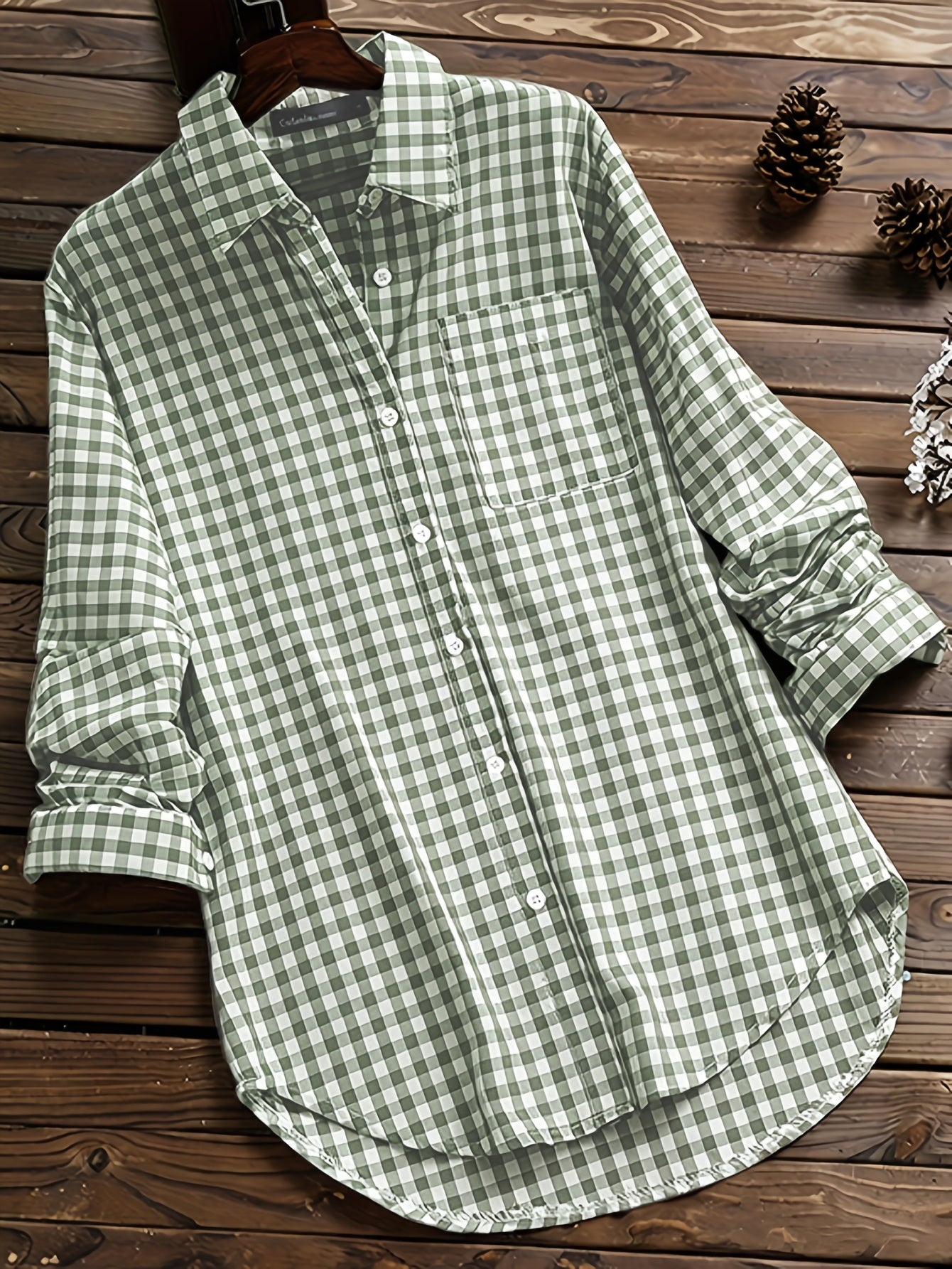 Damen Retro Hemd mit Karomuster