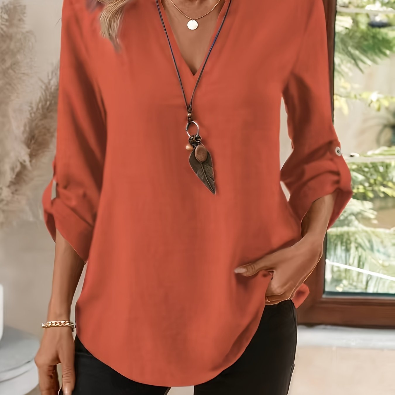 Damen Elegantes Kurzarmhemd für Frühling und Sommer