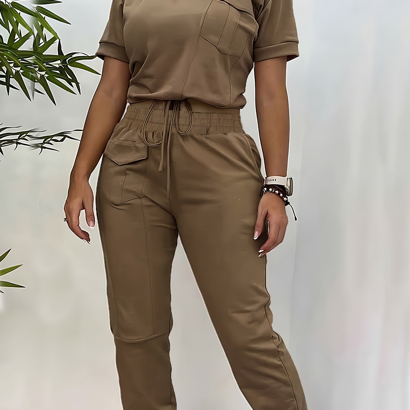 Damen Casual Zweiteiler mit Top und Hose