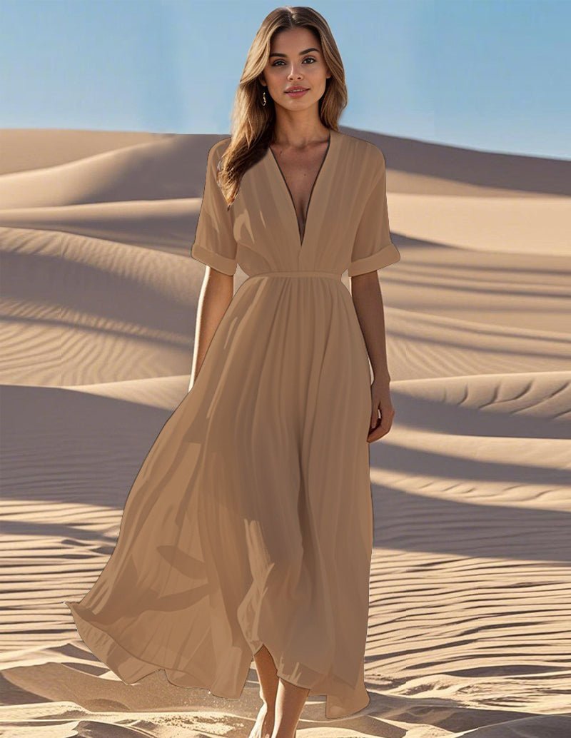 Damen Baumwollkleid mit Fließender Passform
