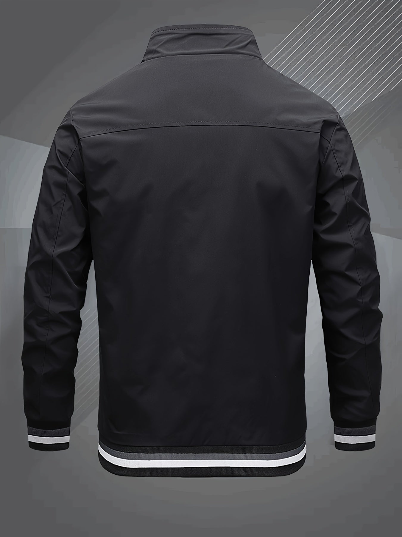 Herren Klassische Bomberjacke mit Stehkragen