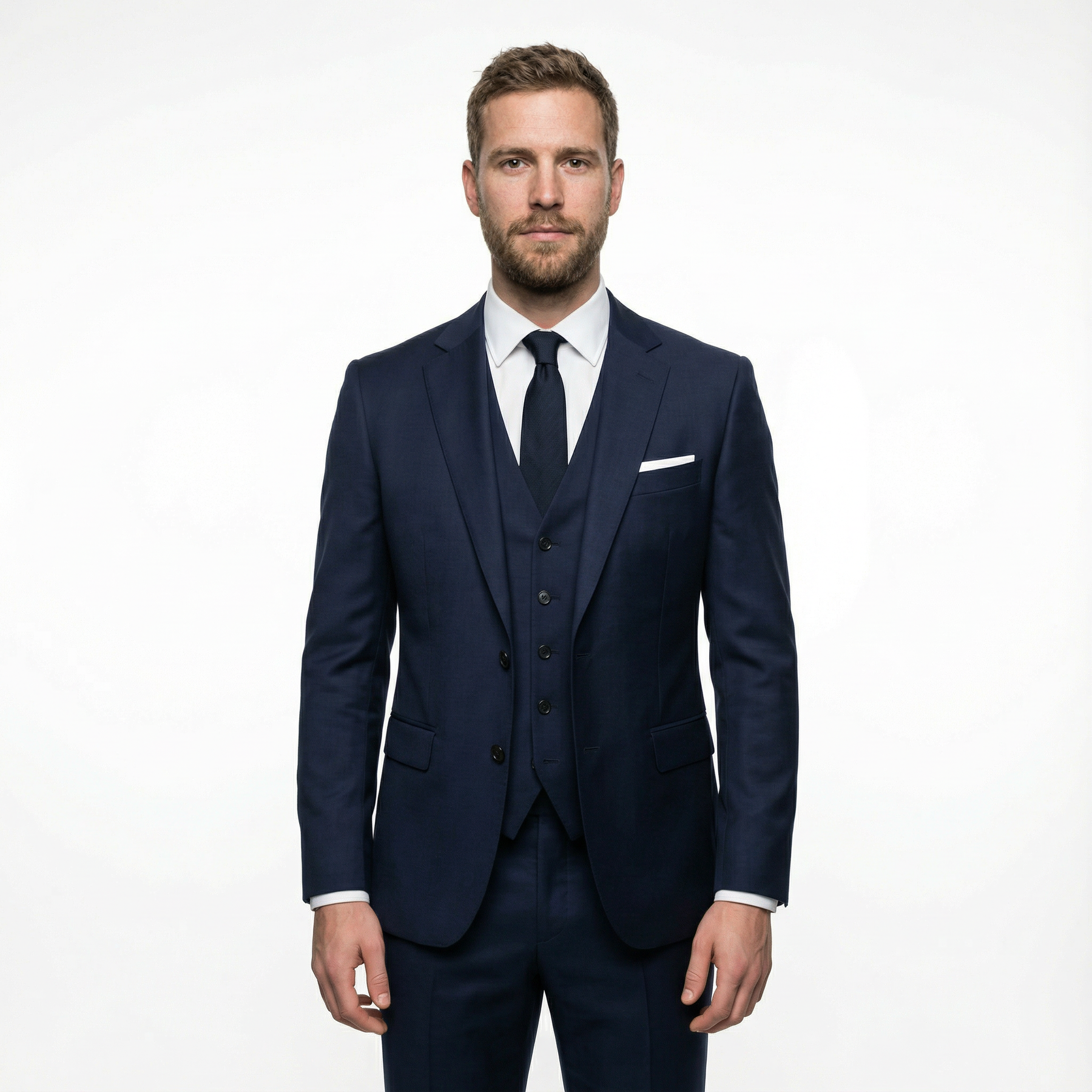 Herren Anzug – Dreiteilig Slim Fit mit Weste