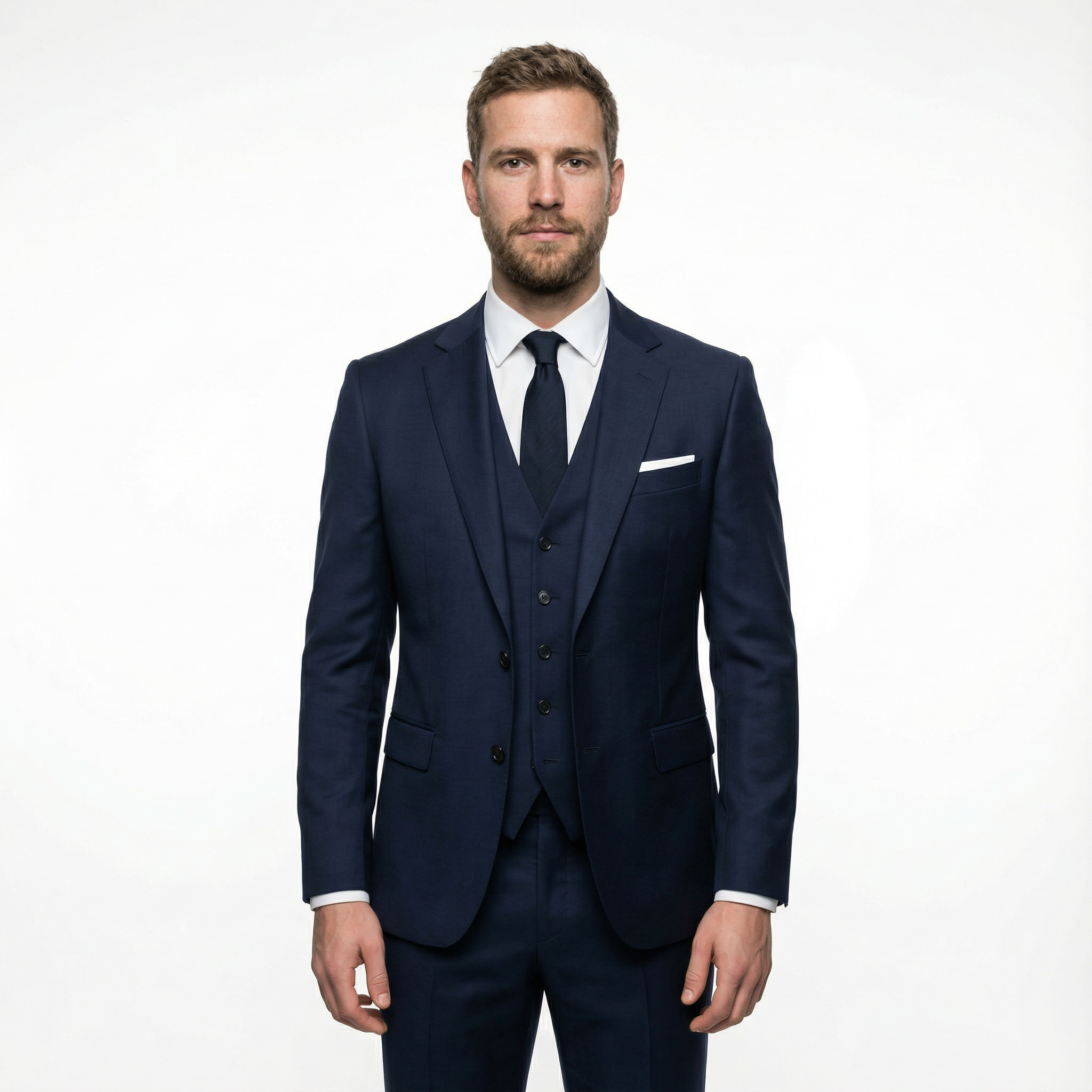 Herren Anzug – Dreiteilig Slim Fit mit Weste