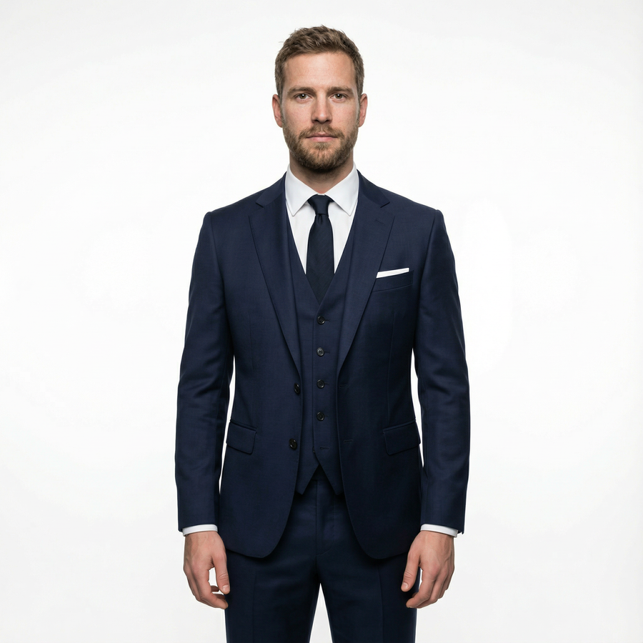 Herren Anzug – Dreiteilig Slim Fit mit Weste