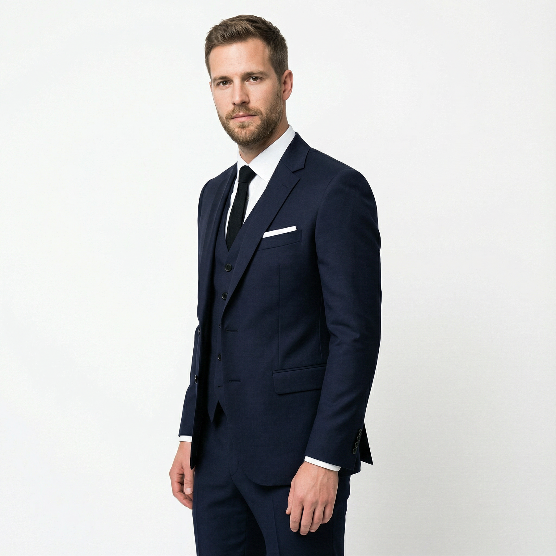 Herren Anzug – Dreiteilig Slim Fit mit Weste