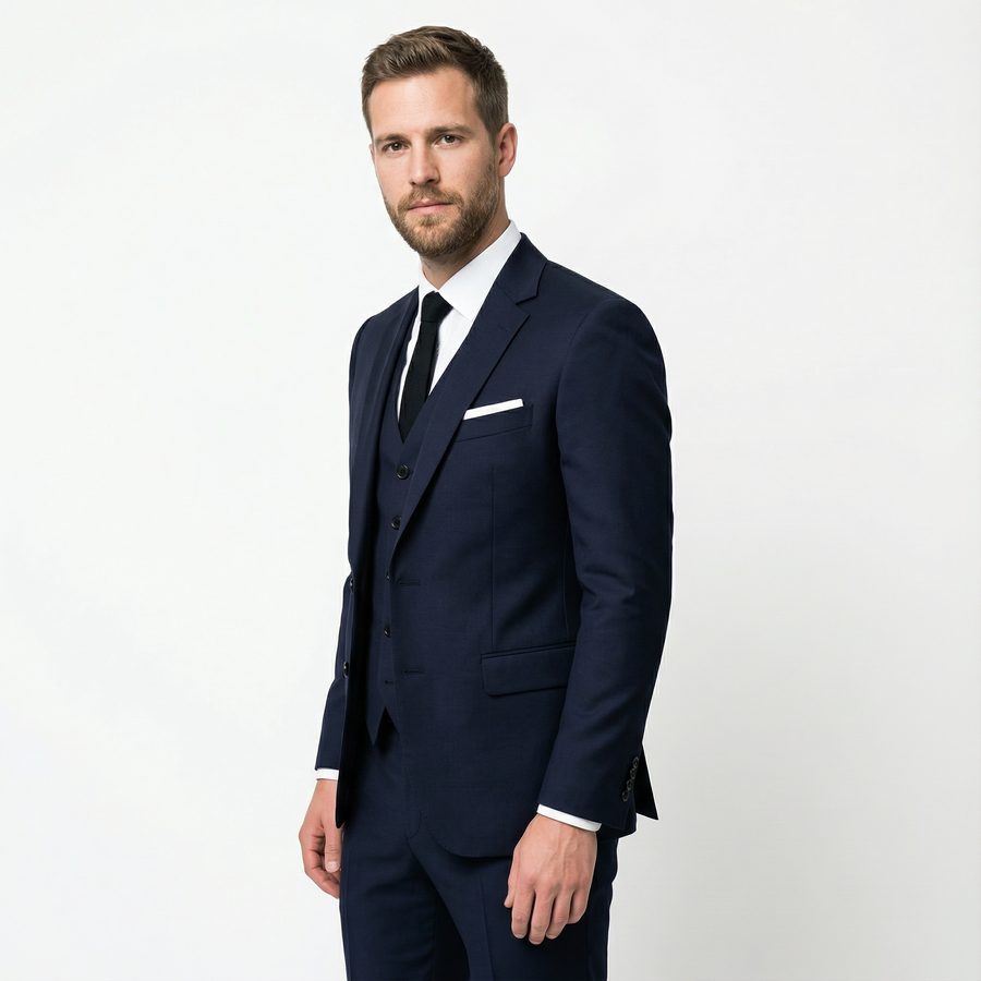 Herren Anzug – Dreiteilig Slim Fit mit Weste