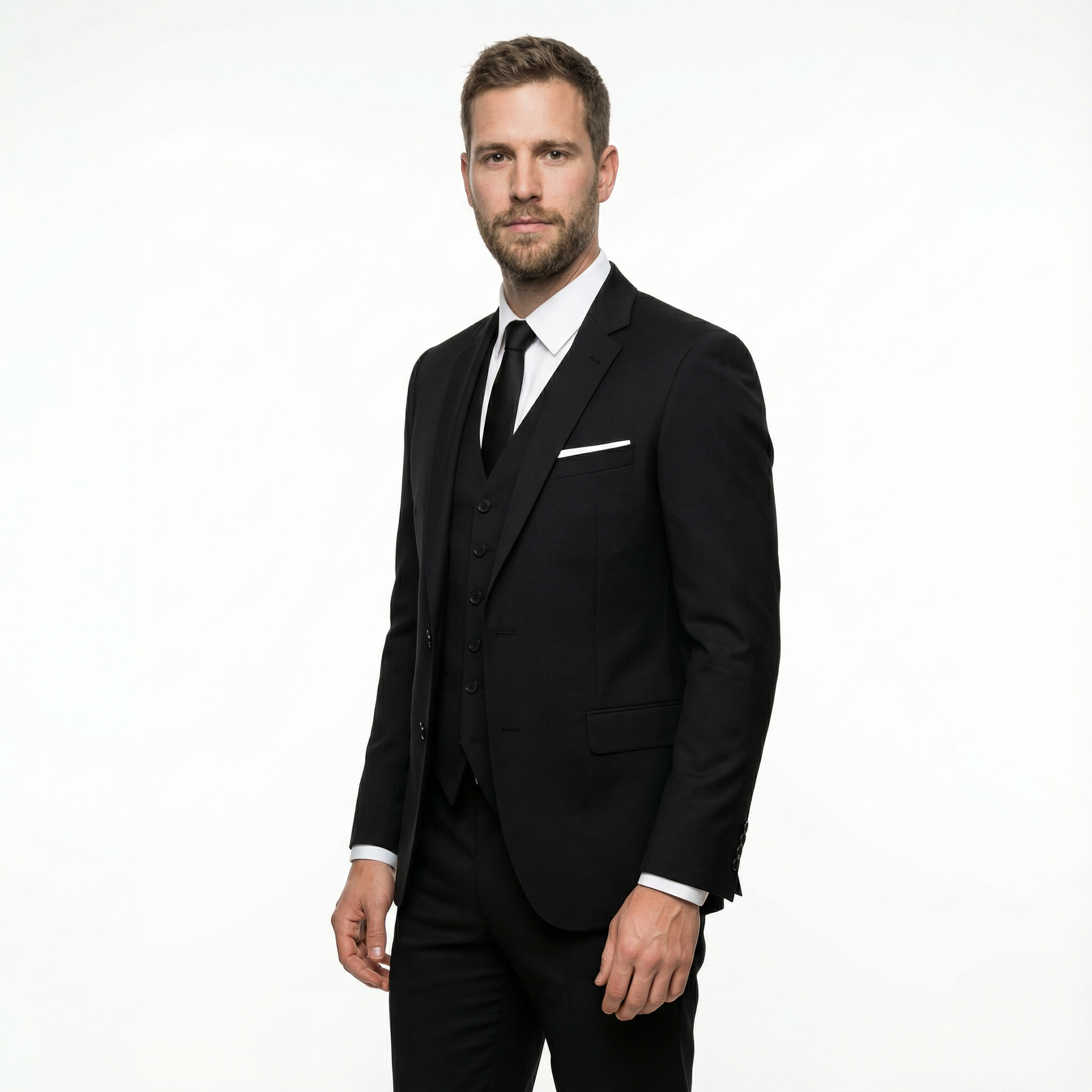 Herren Anzug – Dreiteilig Slim Fit mit Weste