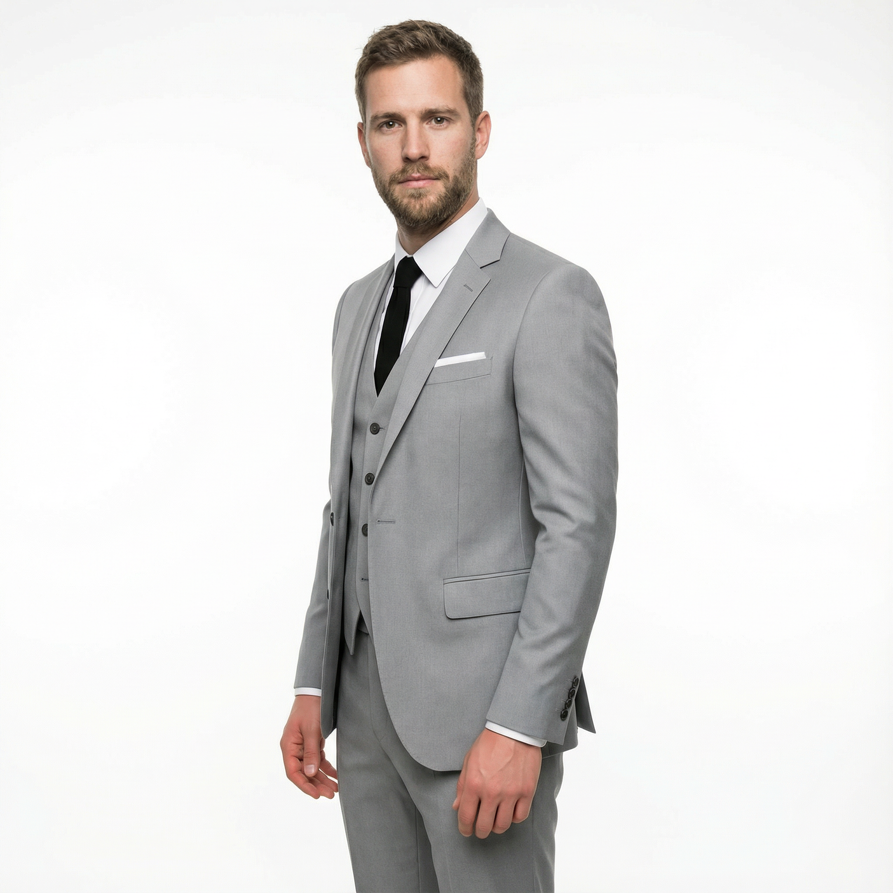 Herren Anzug – Dreiteilig Slim Fit mit Weste