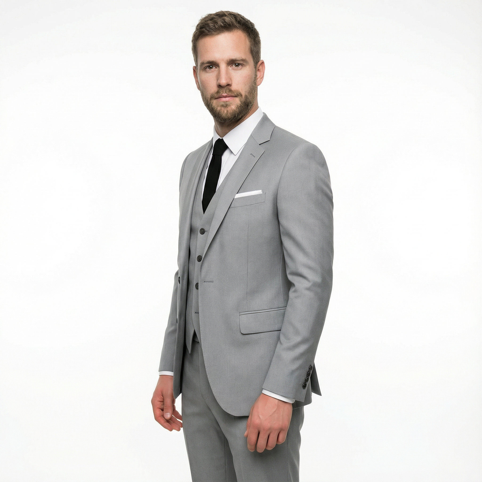 Herren Anzug – Dreiteilig Slim Fit mit Weste
