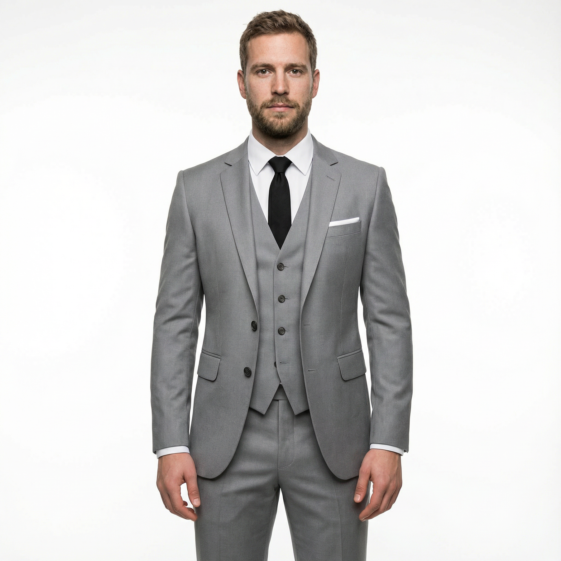 Herren Anzug – Dreiteilig Slim Fit mit Weste