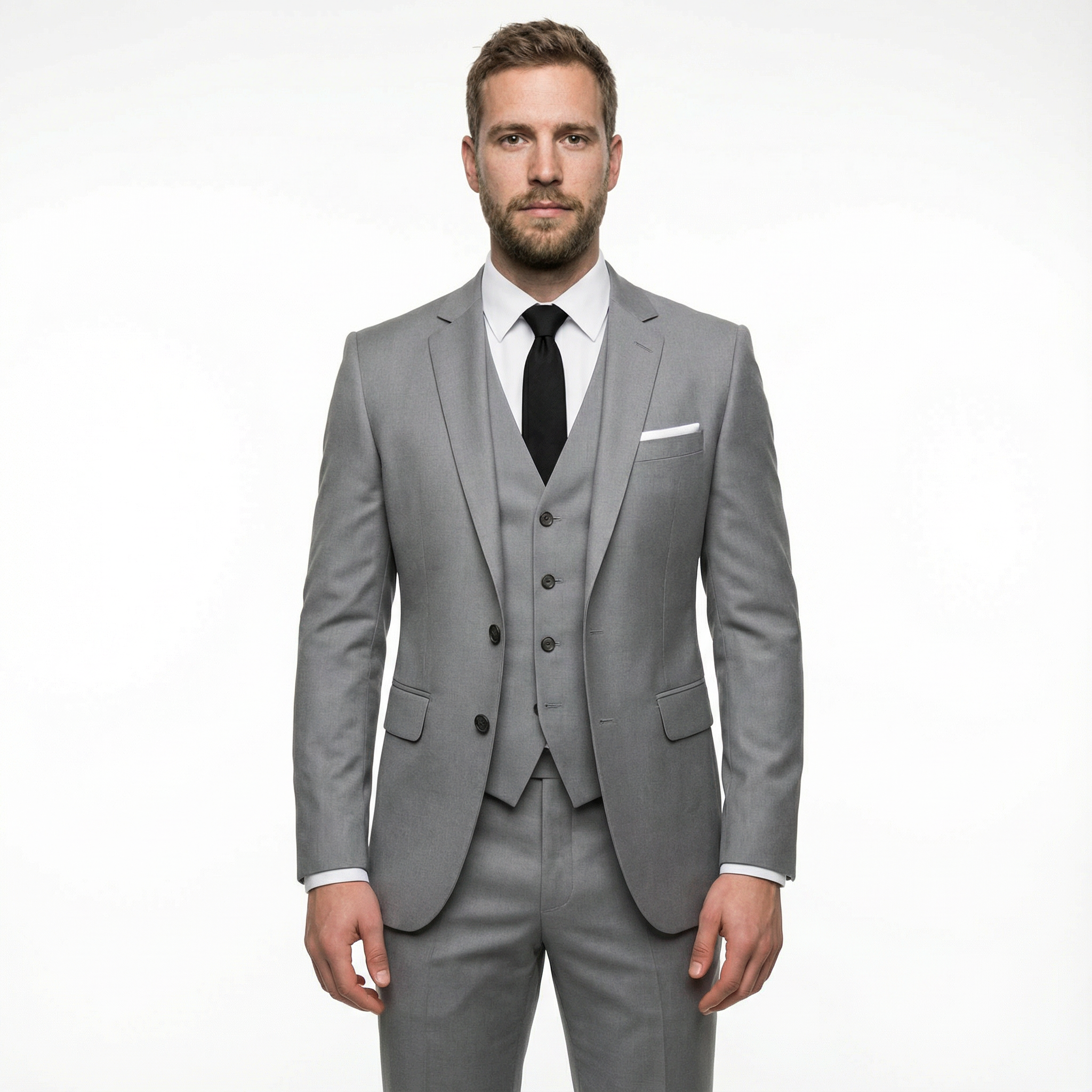 Herren Anzug – Dreiteilig Slim Fit mit Weste