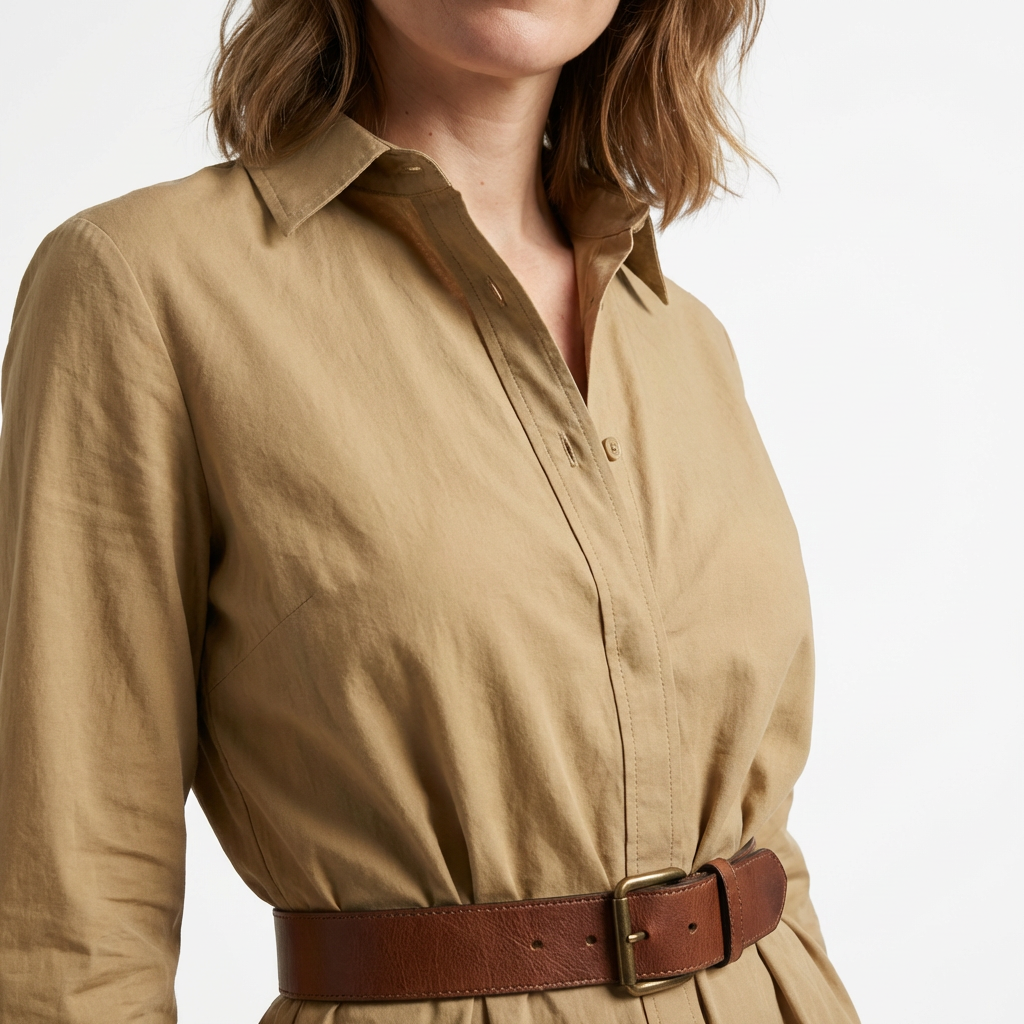 Damen Maxikleid – Elegant mit Taillengürtel