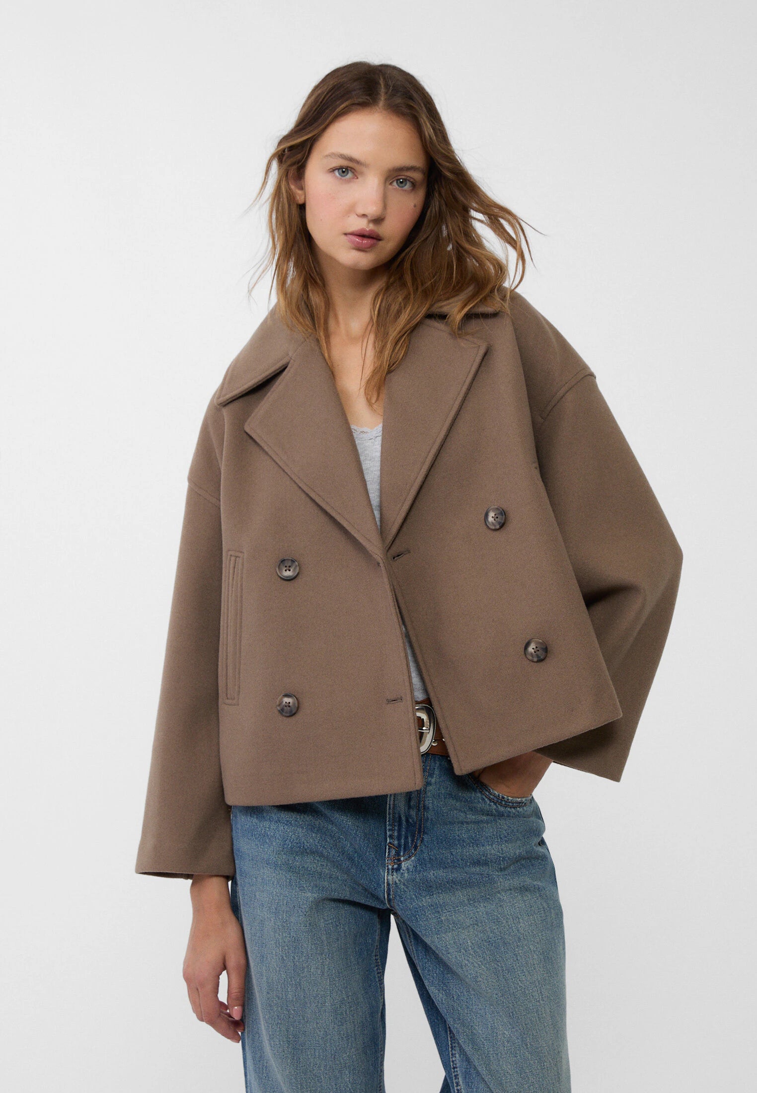 Anna™ Damen Kurzmantel – Doppelreihig