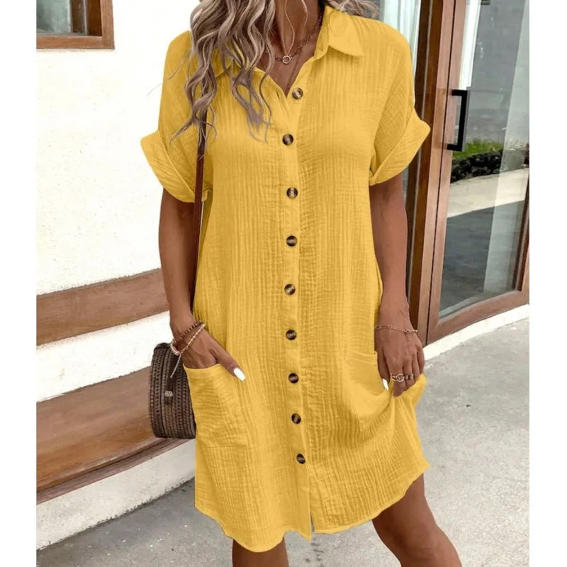 Carlijn™ Damen Sommerkleid – Mit Kragen