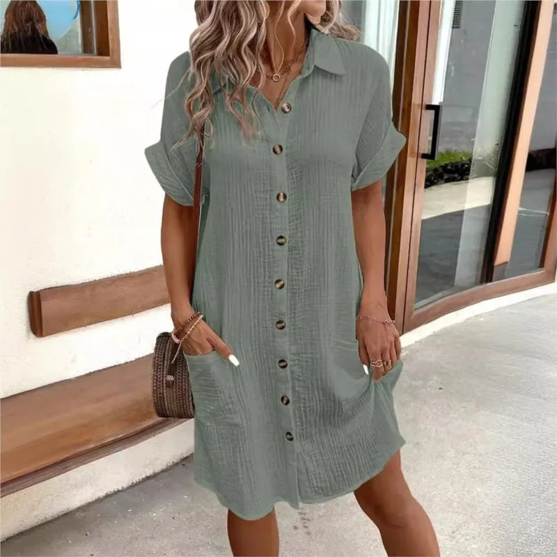 Carlijn™ Damen Sommerkleid – Mit Kragen