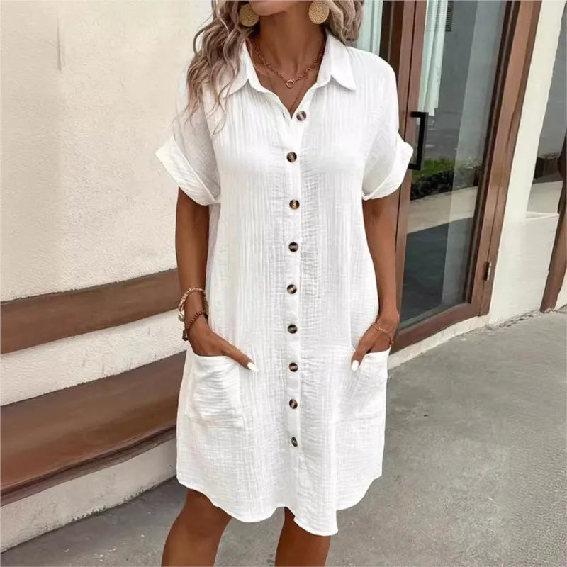 Carlijn™ Damen Sommerkleid – Mit Kragen