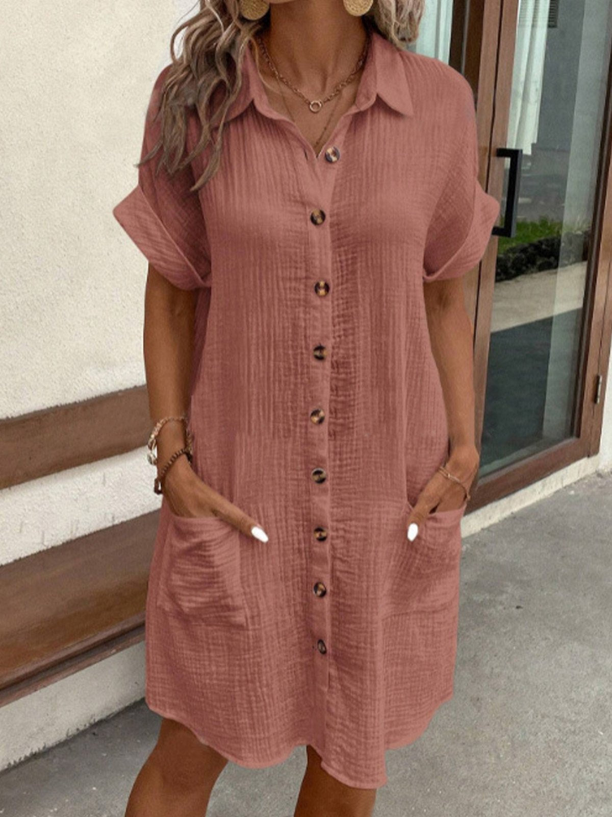 Carlijn™ Damen Sommerkleid – Mit Kragen