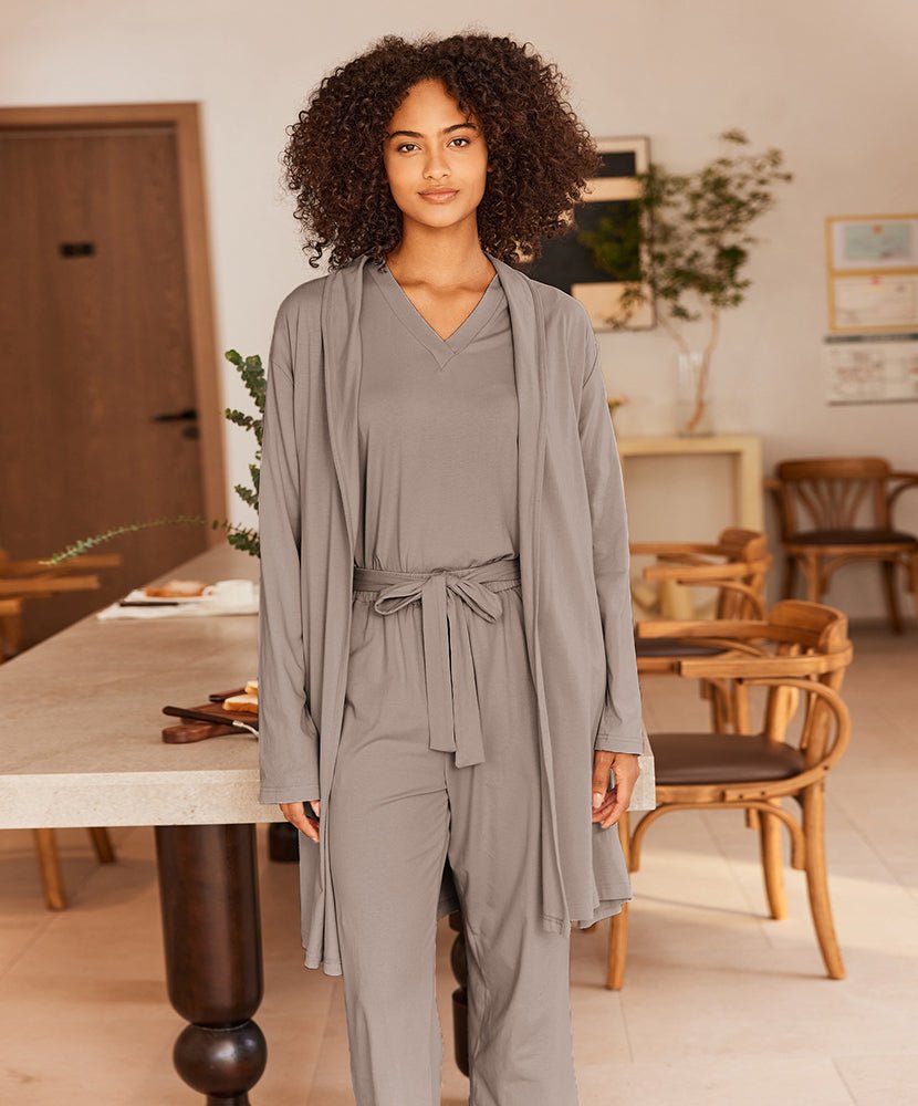 Damen 3-teiliges Baumwoll Lounge Set für Zuhause