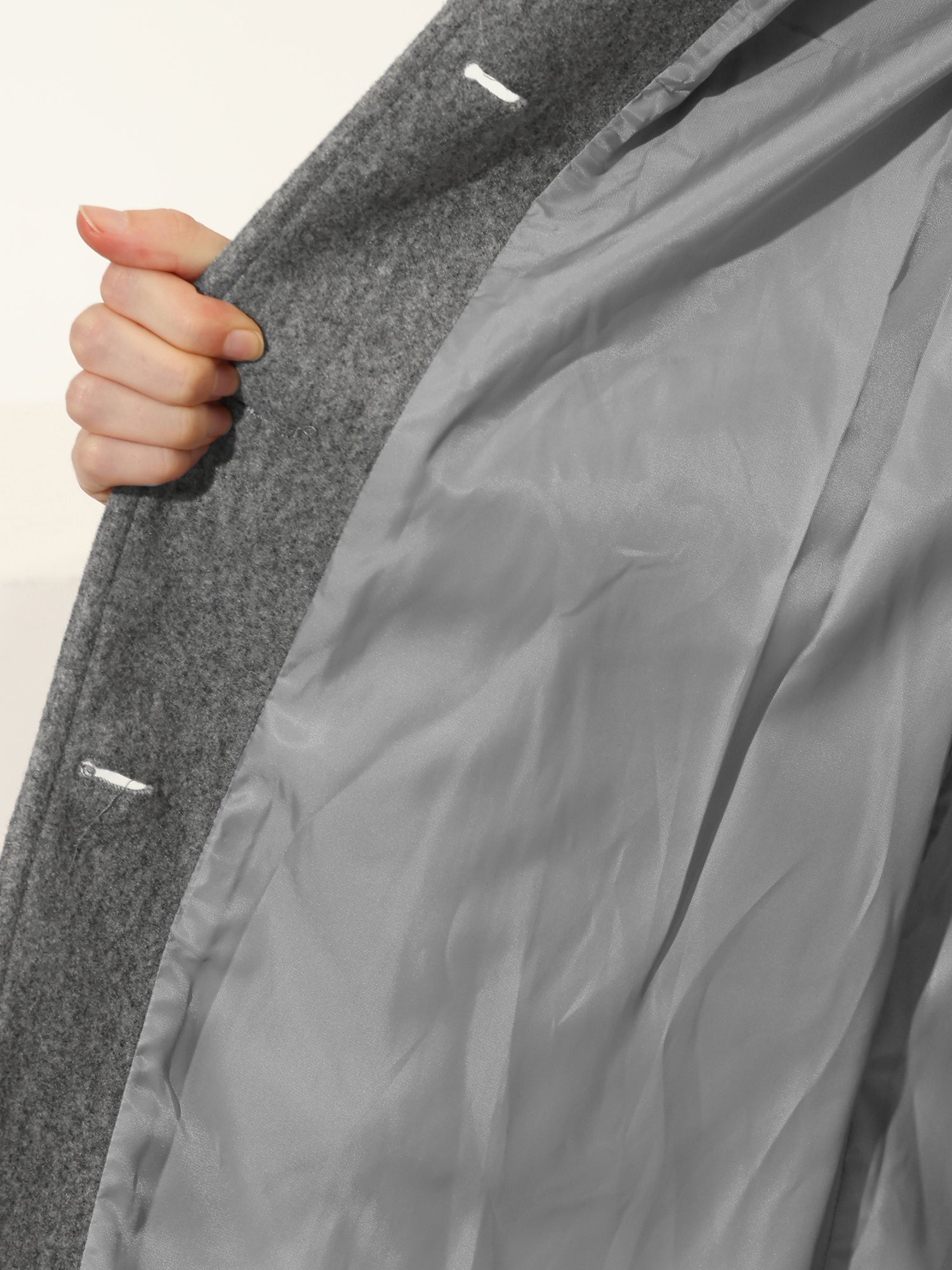 Damen Winter Trenchcoat mit Einreihiger Knopfleiste