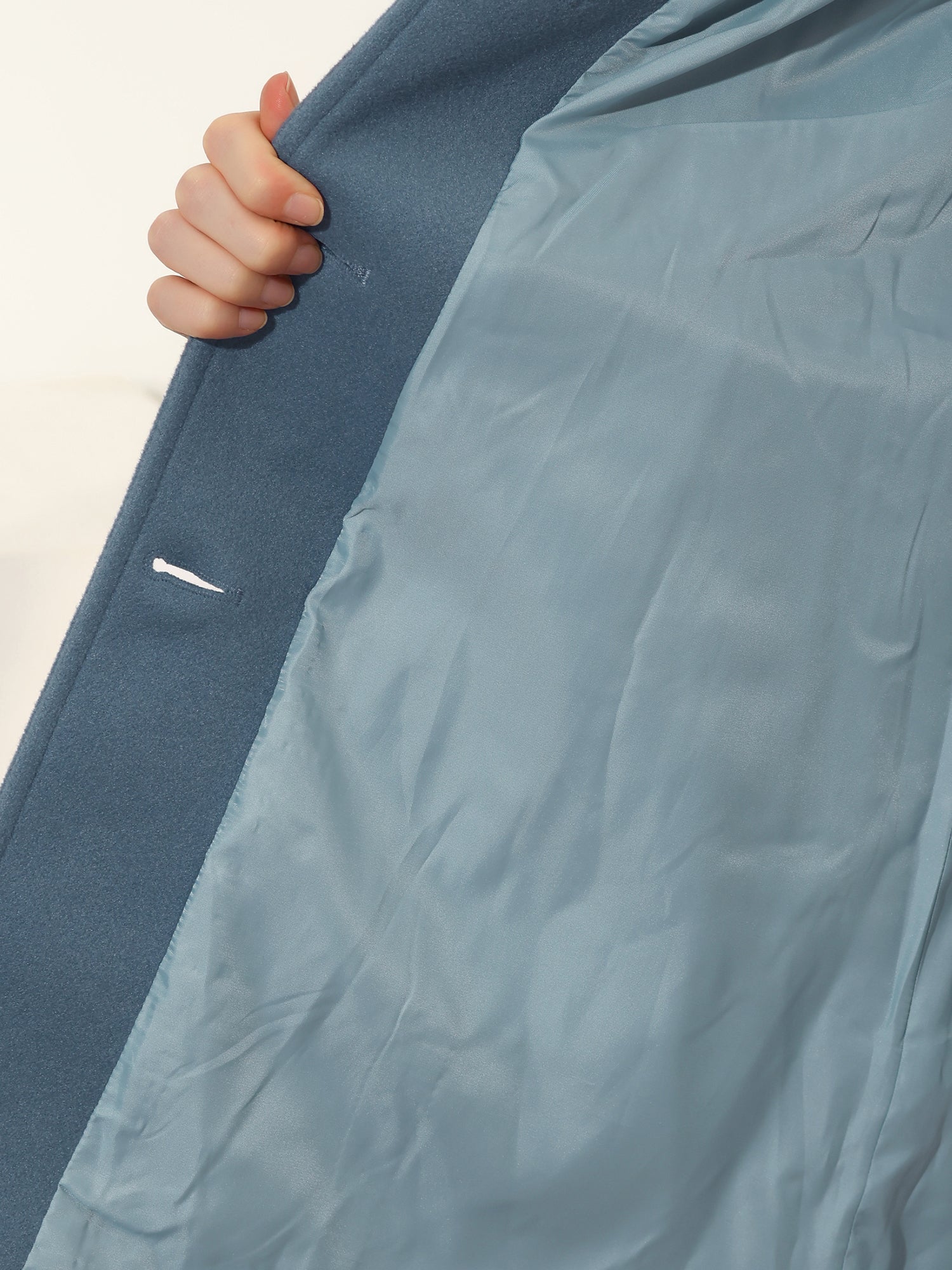 Damen Winter Trenchcoat mit Einreihiger Knopfleiste